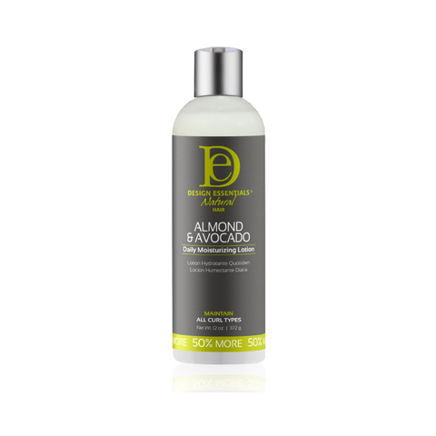 DESIGN ESSENTIALS ALMOND & AVOCADO DAILY MOISTURIZING LOTION 12 OZ