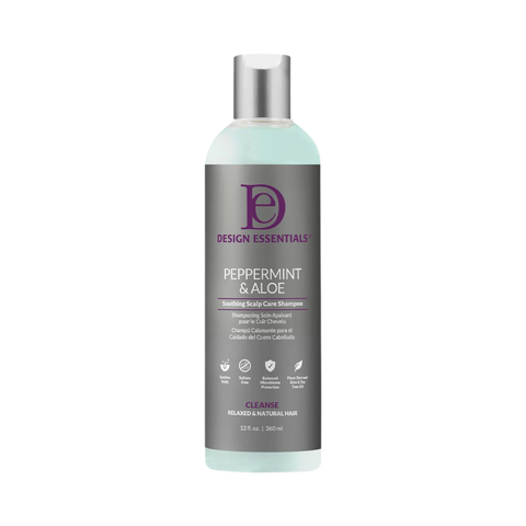 DESIGN ESSENTIALS PEPPERMINT & ALOE SHAMPOING ANTI-DEMANGEAISON MENTHE ALOE