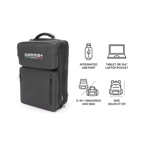 GAMMA PIU SAC A DOS GAMMA+ BARBER BACKPACK NOIR