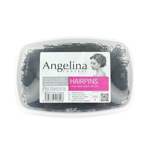 ANGELINA EPINGLE NEIGE ONDULEE NOIR 45MM 500G