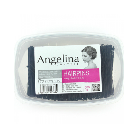 ANGELINA EPINGLE NEIGE ONDULEE NOIRE 7CM 500G