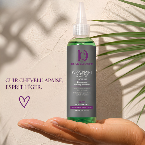 DESIGN ESSENTIALS SCALP TONIC PEPPERMINT & ALOE ANTISEPTIQUE 4OZ