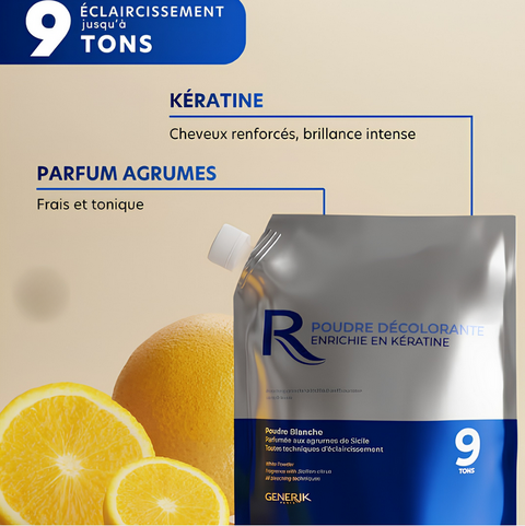 GENERIK POUDRE DECOLORANTE ENRICHIE EN KERATINE 9 TONS 500 G