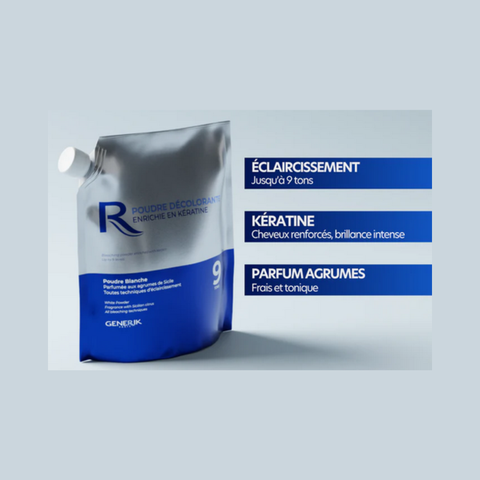 GENERIK POUDRE DECOLORANTE ENRICHIE EN KERATINE 9 TONS 500 G