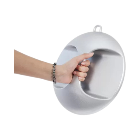 MEZZO GRAND MIROIR ICE ARGENT AVEC POIGNÉE 270 MM