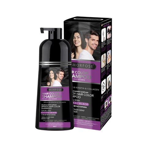 MORFOSE SPEEDY HAIR COLOR SHAMPOO COLORANT NOIR 420 ML
